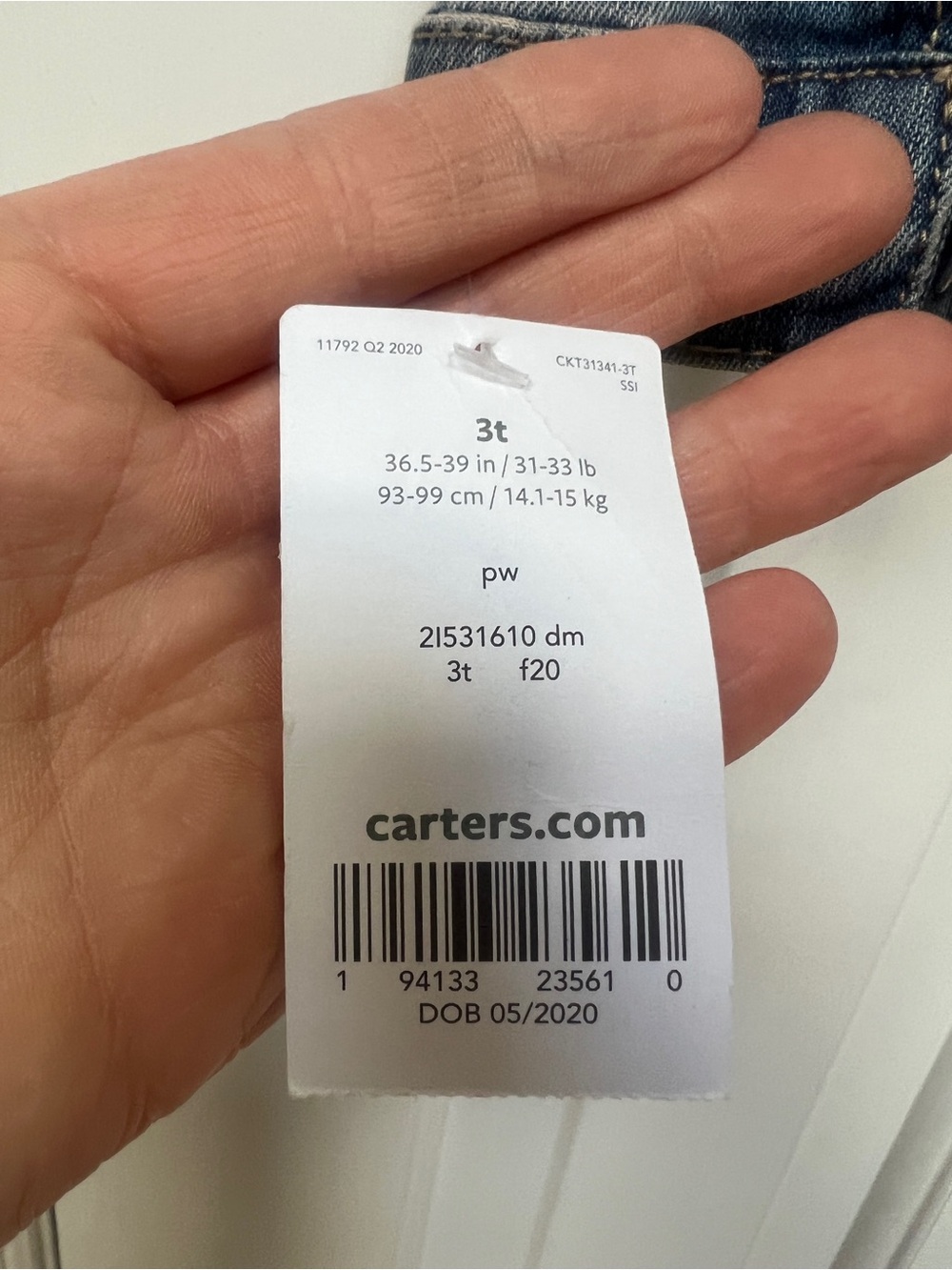 Girl’s Carters Jean Jacket (Size 3T) NWT - Picture 6 of 6